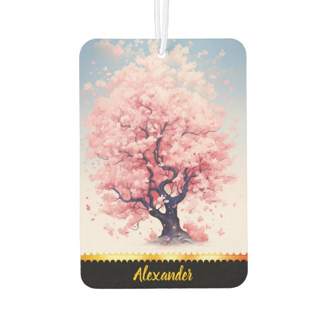 Cherry blossom tree car air freshener (Back)