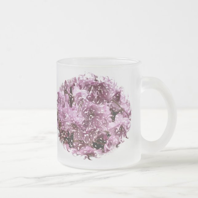 CHERRY BLOSSOM TREE FROSTED GLASS COFFEE MUG (Right)