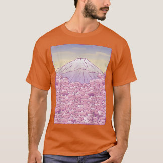 Cherry Blossom Tree Japan Fuji Japanese Sakura Gra T-Shirt