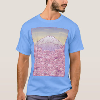 Cherry Blossom Tree Japan Fuji Japanese Sakura Gra T-Shirt