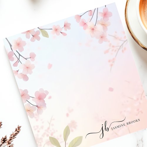 Custom Branding Supplies 4 Cherry Blossom Tree Japanese Floral Personalized Notepad