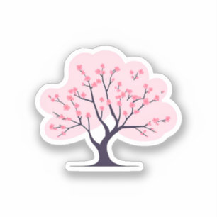 Cherry Blossom Tree Pink Floral Sticker
