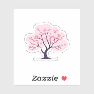 Cherry Blossom Tree Pink Floral Sticker