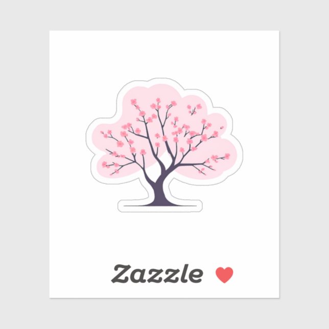 Cherry Blossom Tree Pink Floral Sticker (Sheet)