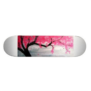 Cherry blossom tree skateboard deck