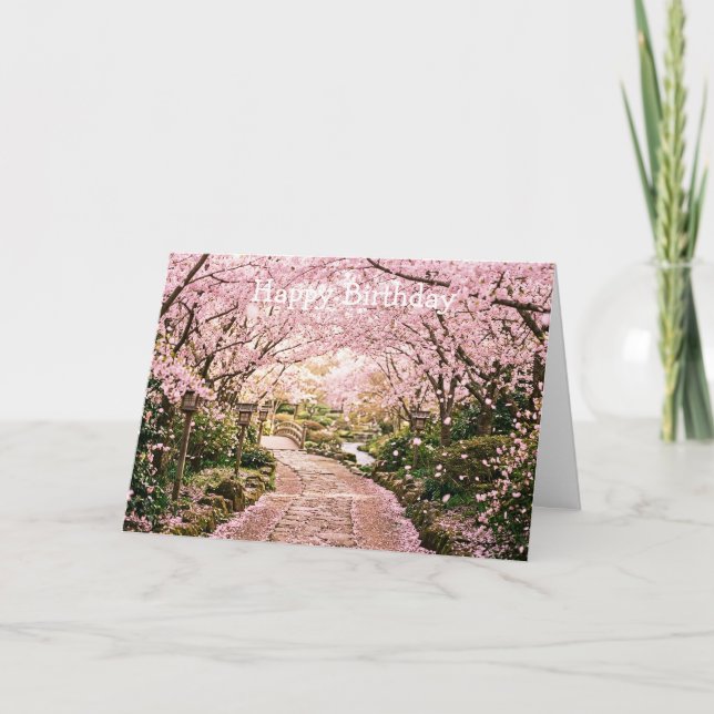 Cherry Blossom Trees Card (Front)
