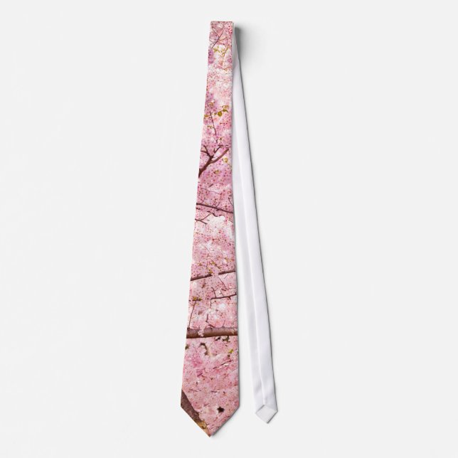 Cherry Blossom Trees Neck Tie (Front)