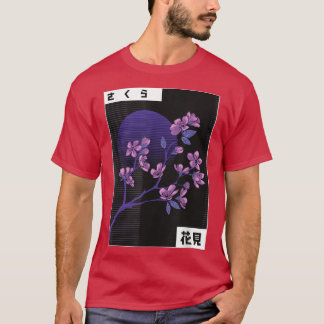 Cherry Blossom Vaporwave Cool Fun Retro Cartoon 80 T-Shirt