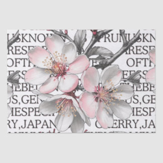 Cherry blossom vintage sketch By CallisC Arts ⭐⭐⭐⭐ Tissue Paper