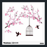 Cherry Blossom Wall Decal<br><div class="desc">Cherry blossom with birds and bird cages wall decal.
Cherry blossom tree with bird cages and doves wall decal. These delicate and beautiful cherry blossoms with cages and doves are a great addition to your room. These wall decals will instantly bring natural charm indoors and create a unique atmosphere.</div>