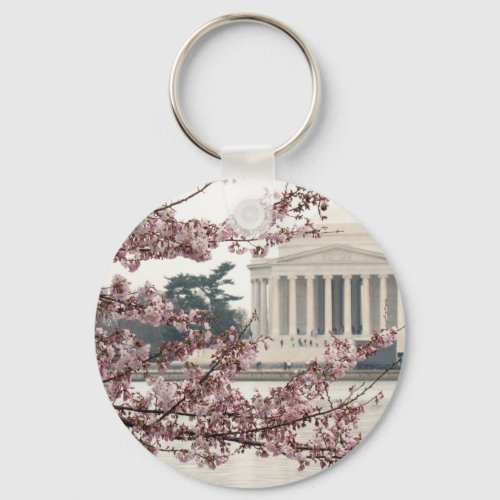 Cherry Blossom Washington DC Keychain