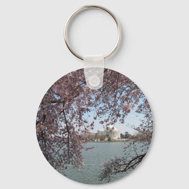 Cherry Blossom Washington DC Keychain (Front)