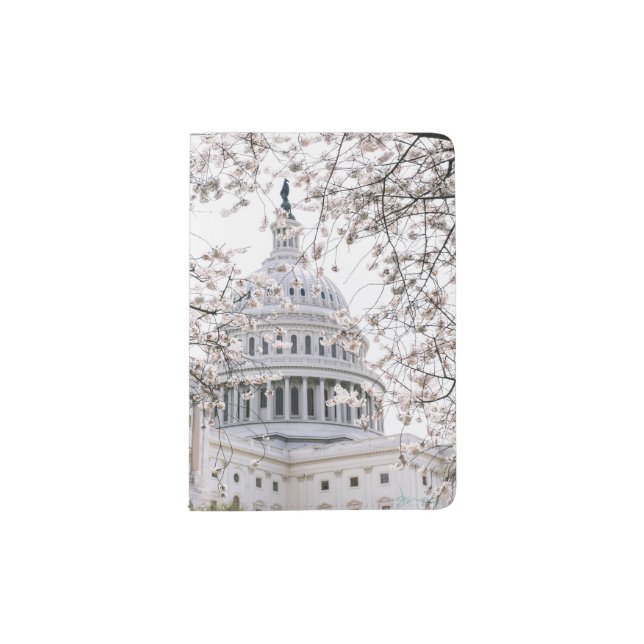 cherry blossom washington dc passport holder (Front)
