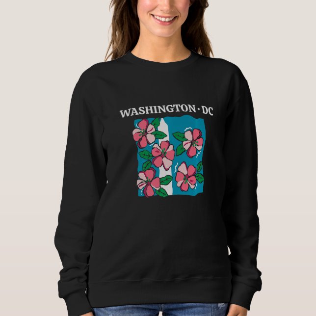 Cherry Blossom Washington Monument Washington DC S Sweatshirt (Front)