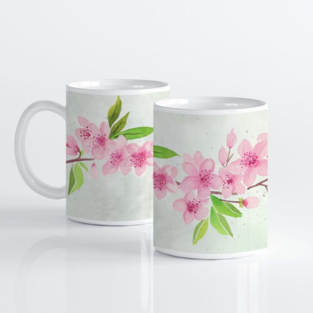 Cherry Blossom Watercolor Coffee Mug (Creator Uploaded)