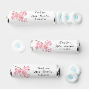 Cherry Blossom Watercolor Flowers Floral Wedding Breath Savers® Mints