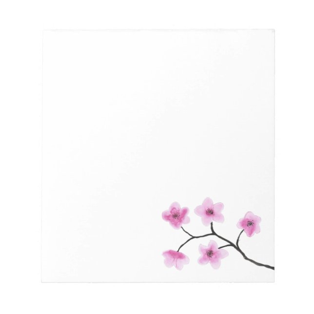 Cherry Blossom Watercolor Notepad (Front)