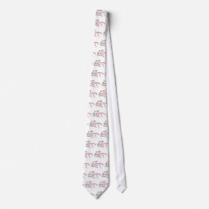 Cherry blossom watercolor pink floral Japanese Neck Tie