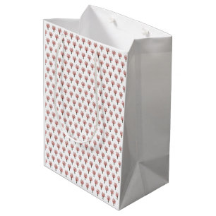 Cherry Blossom Watercolor Sakura Bouquet Patter Medium Gift Bag