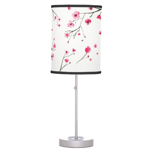 Cherry blossom Watercolor Table Lamp (Front)