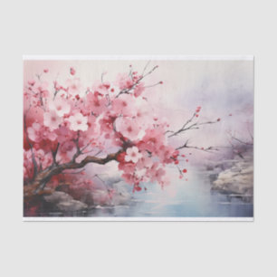 Cherry Blossom Watercolour Tissue Paper
