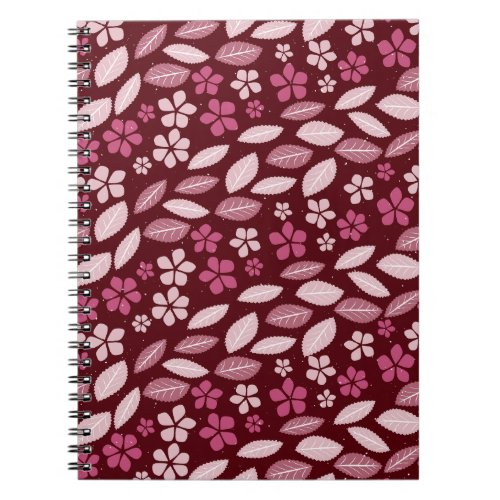 Cherry Blossom Way_ Burgundy Spiral Photo Notebook