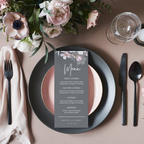 Cherry Blossom Wedding Dinner Menu 