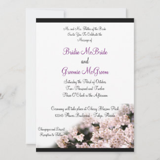 Cherry Blossom Wedding Invitation