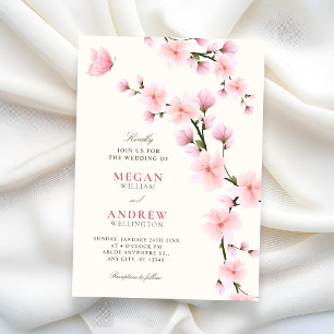 Cherry blossom wedding  invitation