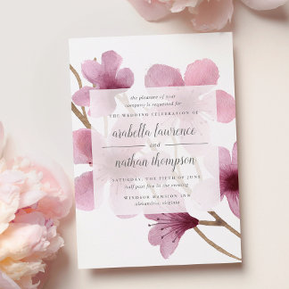 Cherry Blossom Wedding Invitation
