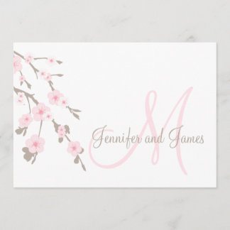 Cherry Blossom Wedding Invitation Landscape
