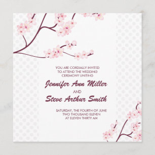 Cherry Blossom Wedding Invitations