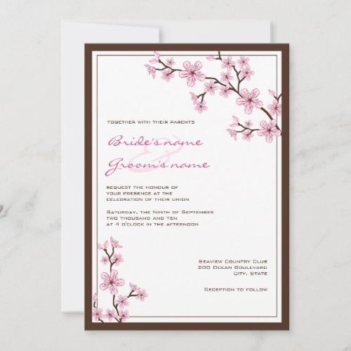Cherry Blossom Wedding Invitations