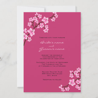Cherry Blossom Wedding Invitations