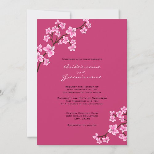 Cherry Blossom Wedding Invitations