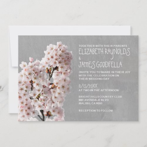 Cherry Blossom Wedding Invitations