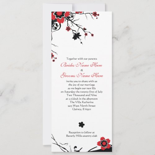 Cherry Blossom Wedding Invite