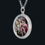 Cherry Blossom Wedding Necklace<br><div class="desc">Cherry Blossom Wedding Necklace. A pretty gift for the bridal party.  This necklace features a photographed image of pink Japanese cherry blossoms.  Pretty,  floral and feminine.  Perfect for your Spring wedding.  Buy Cherry Blossom Wedding Necklace today!  Designed by Tyla Milian and available in Bipolar Mom Designs.</div>