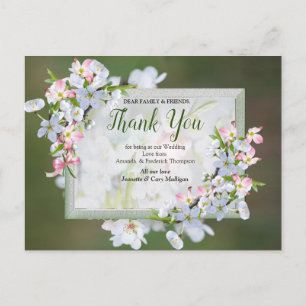 Cherry Blossom Wedding Postcard