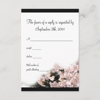 Cherry Blossom Wedding RSVP Card