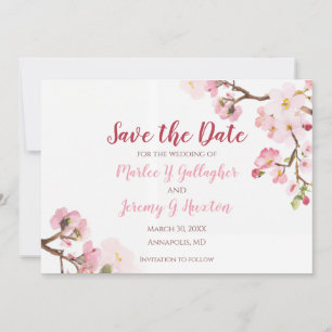 Cherry Blossom Wedding  Save The Date