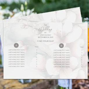 Cherry Blossom Wedding Seating Chart Foam Board