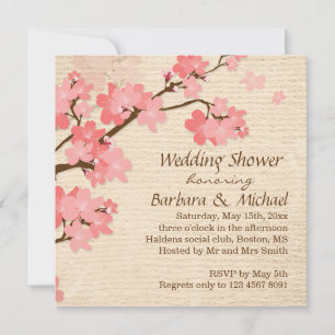 Cherry blossom Wedding Shower Invitation