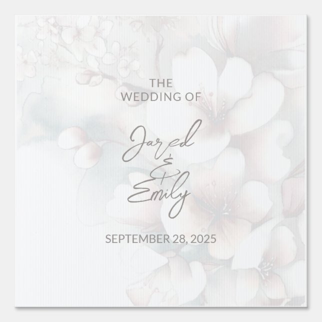 Cherry Blossom Wedding  Sign (Front)