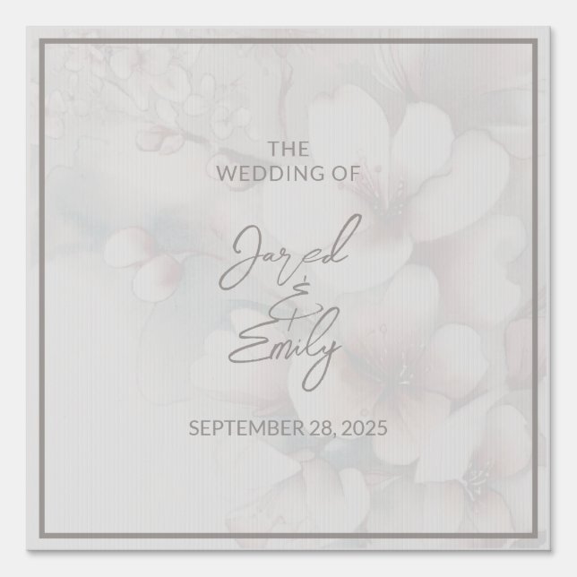 Cherry Blossom Wedding  Sign (Front)