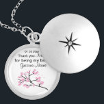 Cherry Blossom Wedding Souvenirs Gifts Giveaways Locket Necklace<br><div class="desc">Click on our store and see all the COLLECTIONS for matching printed material for our many beautiful floral wedding designs, including engagement, save the date cards, bridal shower & wedding invitations, seating plans, table cards, guest books, banners and ideas. Souvenir gifts including favor boxes, keychains, magnets, cards, chocs, charms, necklaces,...</div>