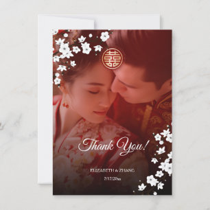 Cherry Blossom Wedding Thank You Card