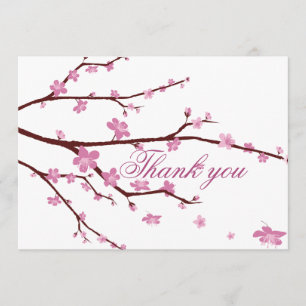 Cherry Blossom Wedding Thank You Cards