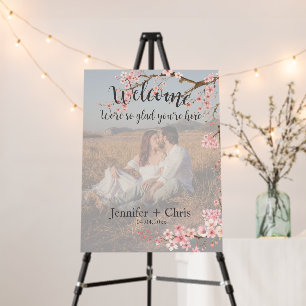 Cherry Blossom Wedding Welcome Foam Board