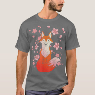 Cherry Blossom Wildlife Forest Animal Lover Sakura T-Shirt
